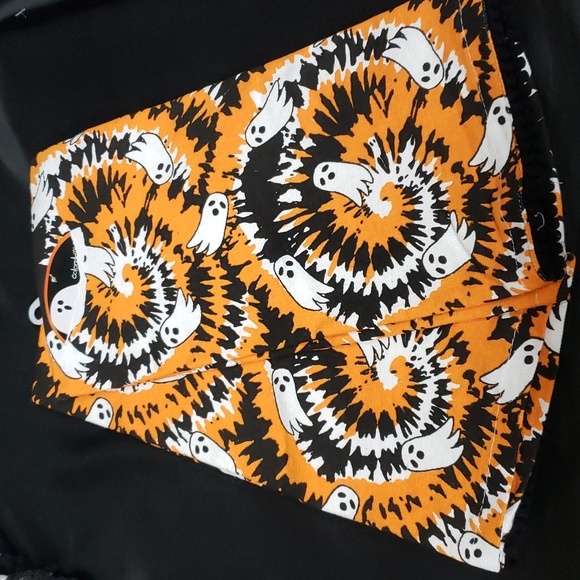 Colordrift "Halloween Horrors" Set/2 Black, White, Orange with Ghosts Towels - Picture 1 of 5